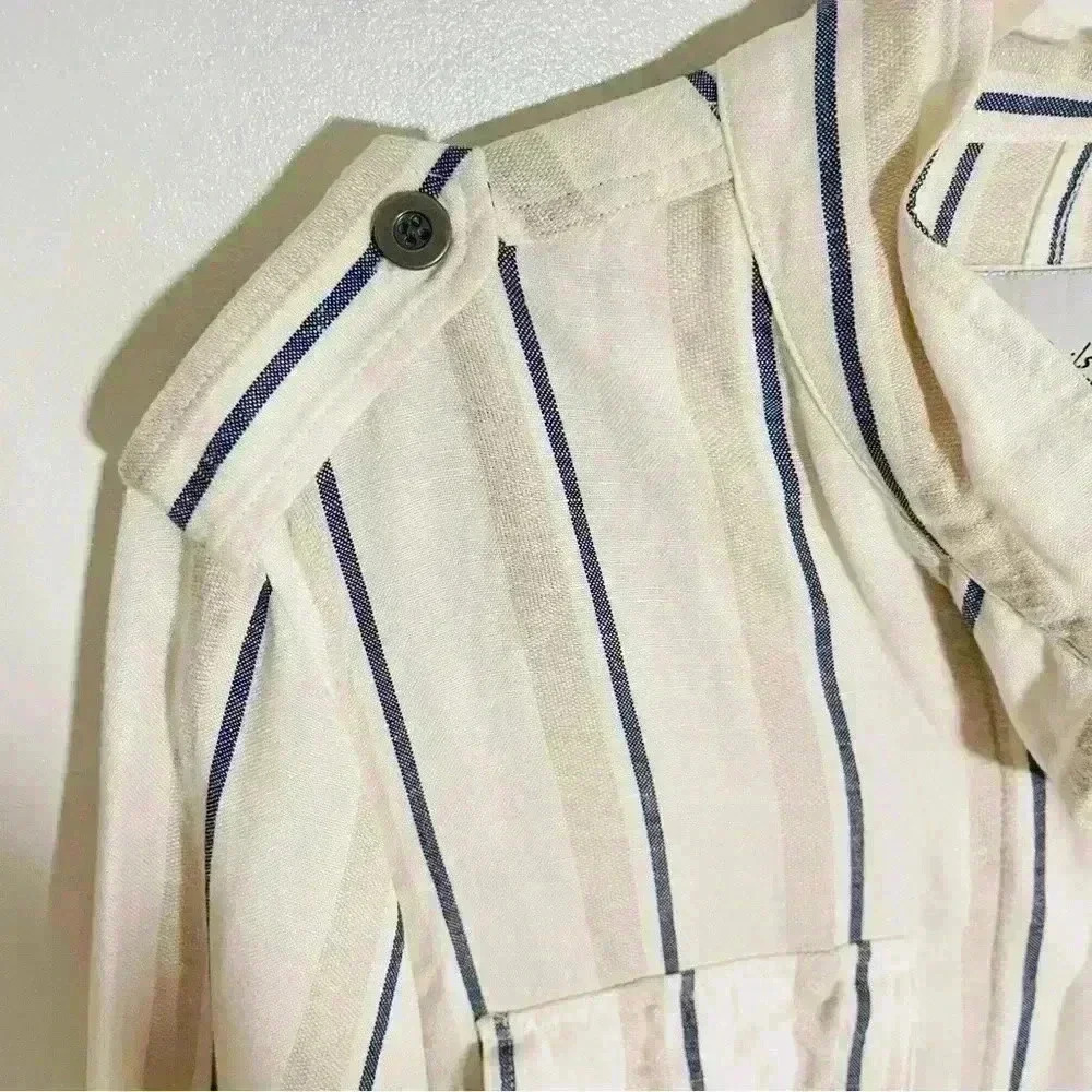 NEW Rails Rowen Linen Jacket Coco Stripe - image 8